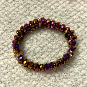 Purple Glass Bead Bracelet